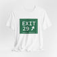 Vintage Exit 29 Merritt Parkway Sign Unisex Jersey Short Sleeve T-Shirt