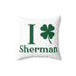 I Clover Sherman Spun Polyester Square Pillow