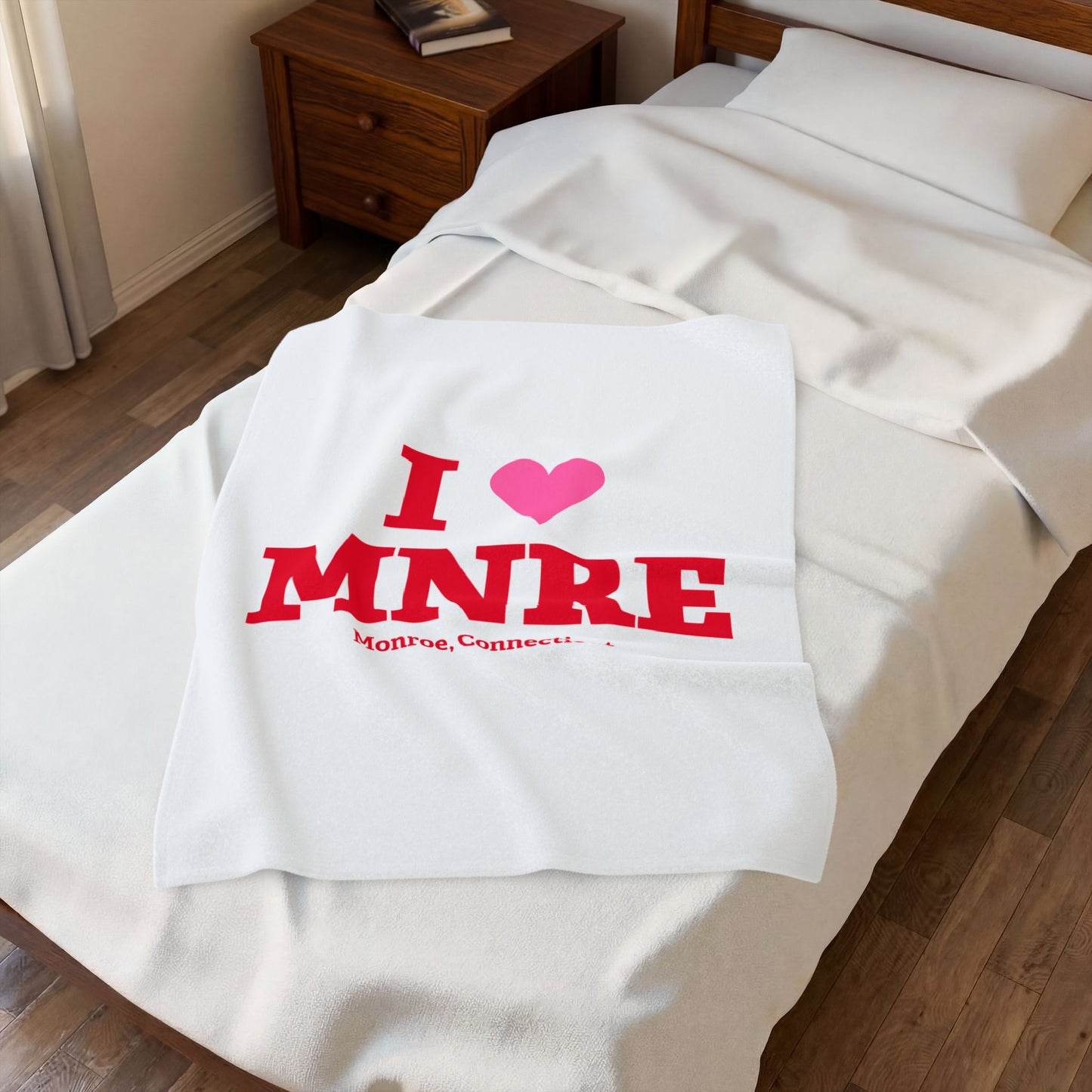 I Heart MNRE Velveteen Plush Blanket
