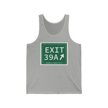 Vintage Exit 39A Merritt Parkway Sign Unisex Jersey Tank Top