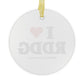 I Heart RDDG Glass Ornaments
