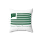 Beacon Falls Connecticut St. Patrick’s Day Flag Spun Polyester Square Pillow