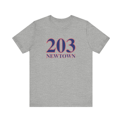 203 Newtown Red White & Blue  Unisex Jersey Short Sleeve T-Shirt