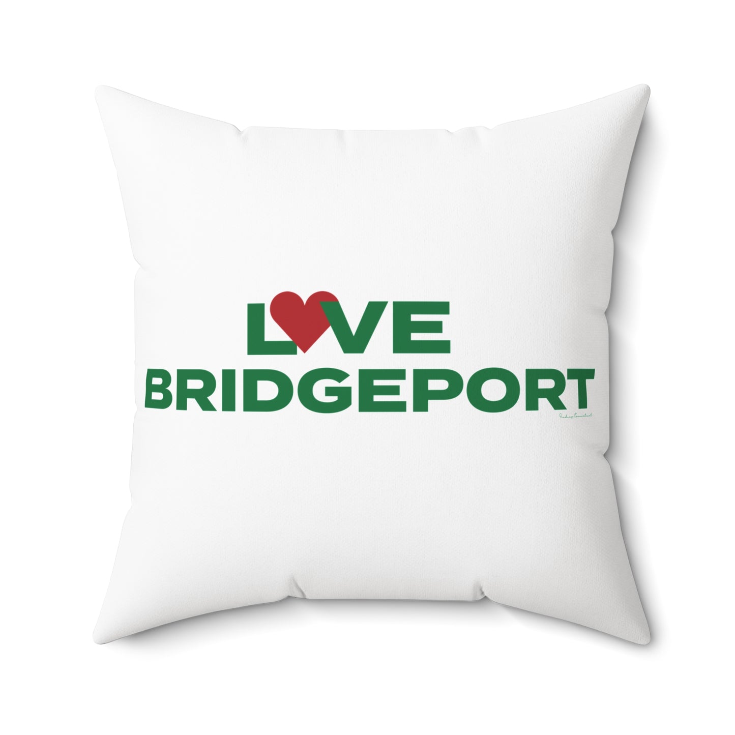 Love Bridgeport Spun Polyester Square Pillow