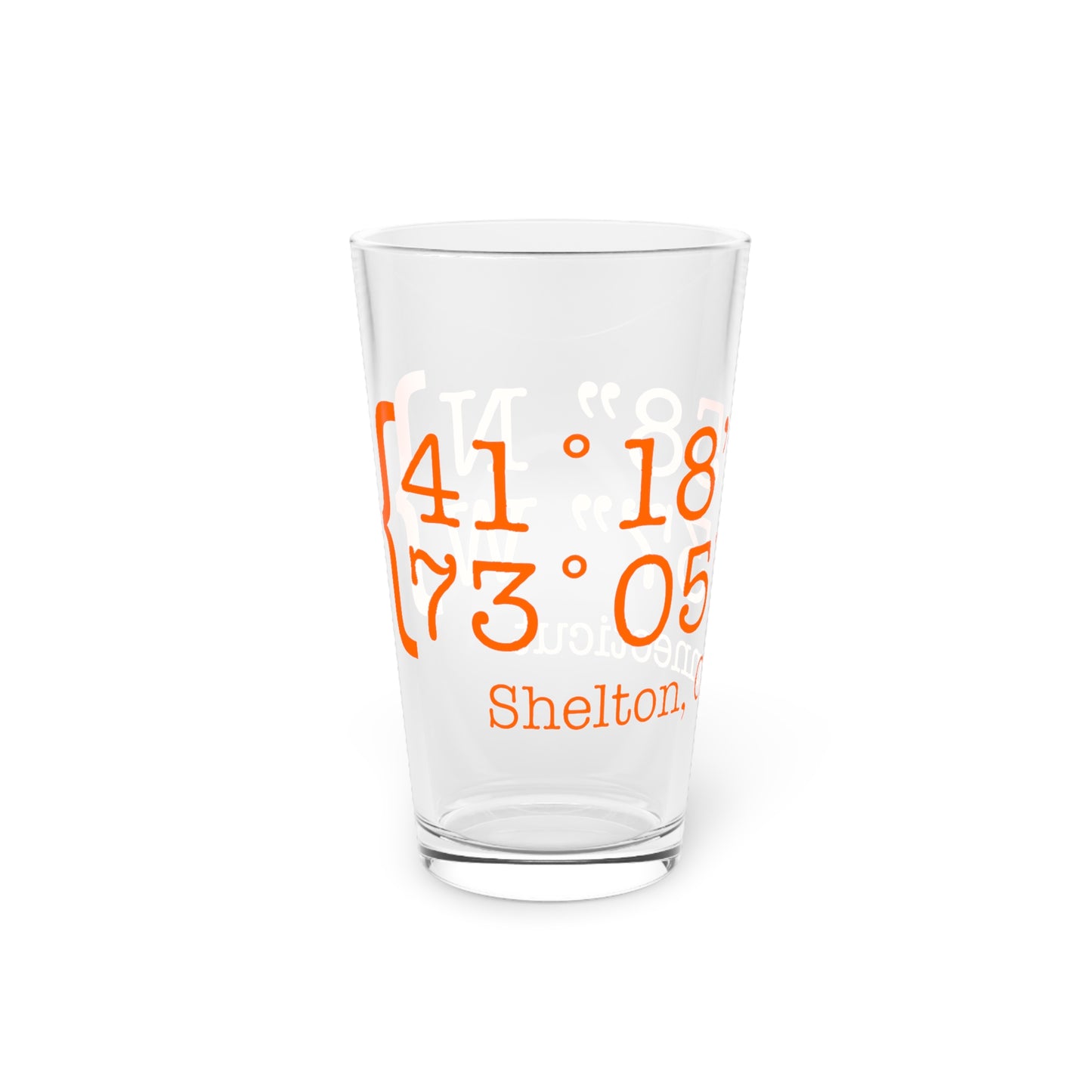 Shelton Coordinates Pint Glass, 16oz