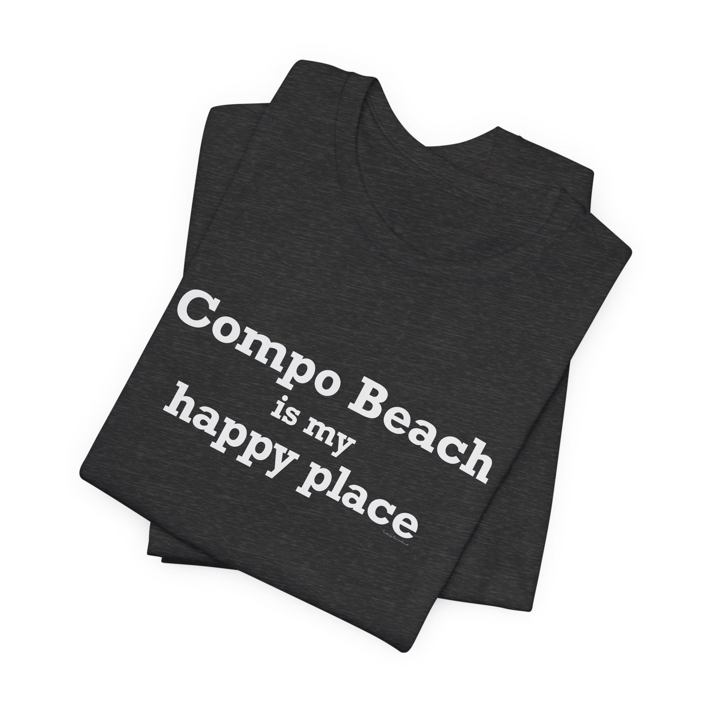 Compo Beach Is My Happy Place Unisex Jersey Short Sleeve T-Shirt
