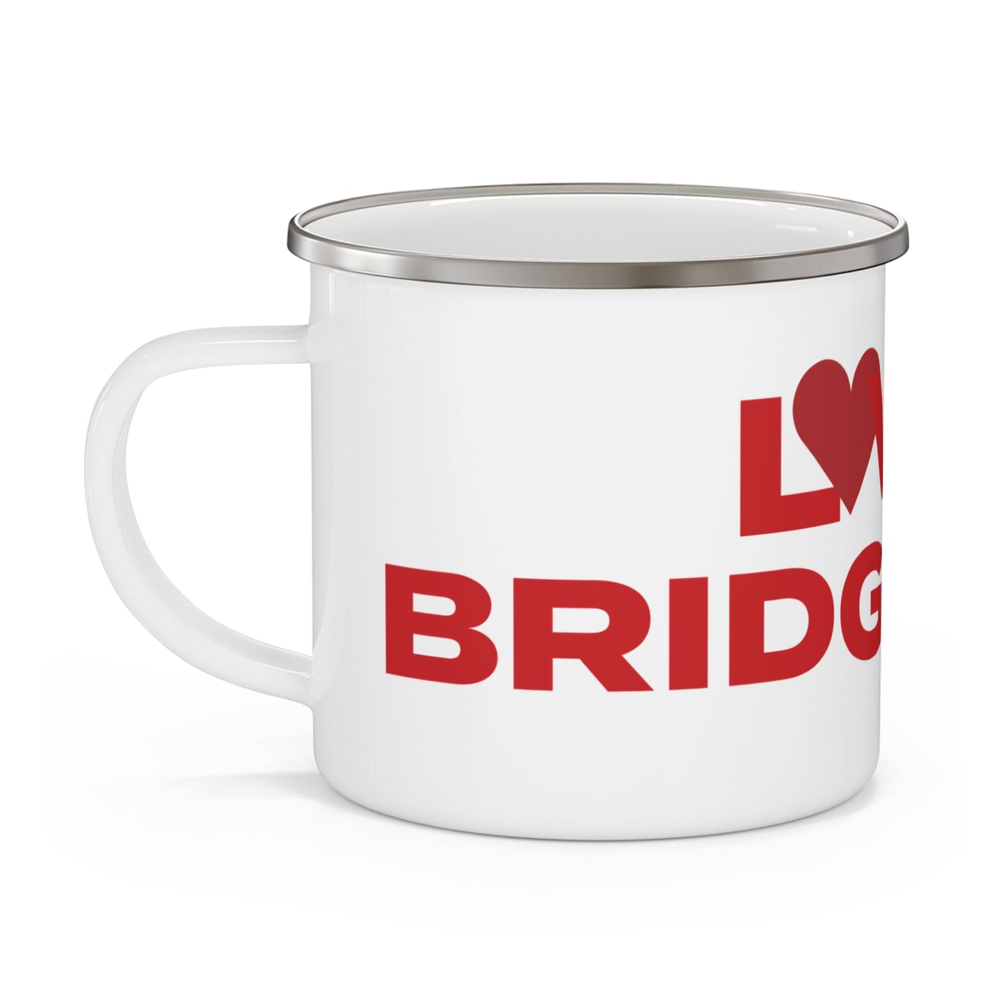 Love Bridgeport Enamel Camping Mug