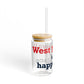 West Norwalk is My Happy Place Sipper Glass, 16oz