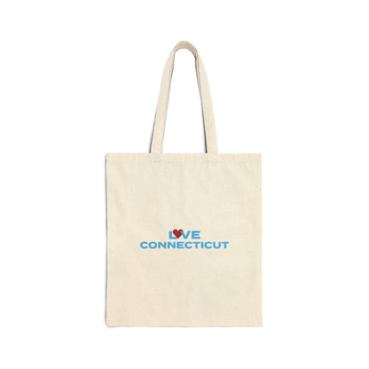 Love Connecticut Cotton Canvas Tote Bag