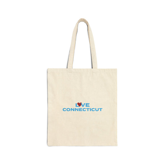 Love Connecticut Cotton Canvas Tote Bag
