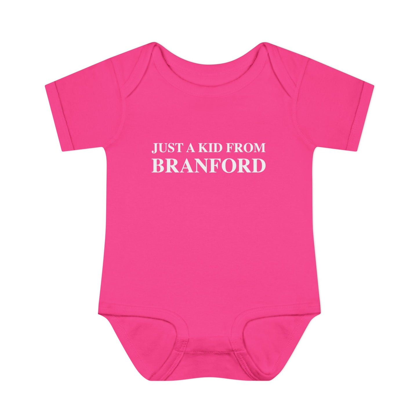 Just a kid from Branford Infant Baby Rib Bodysuit