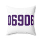 06906 Stamford Connecticut Zip Code Spun Polyester Square Pillow