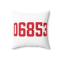 06853 Norwalk Connecticut Zip Code Spun Polyester Square Pillow