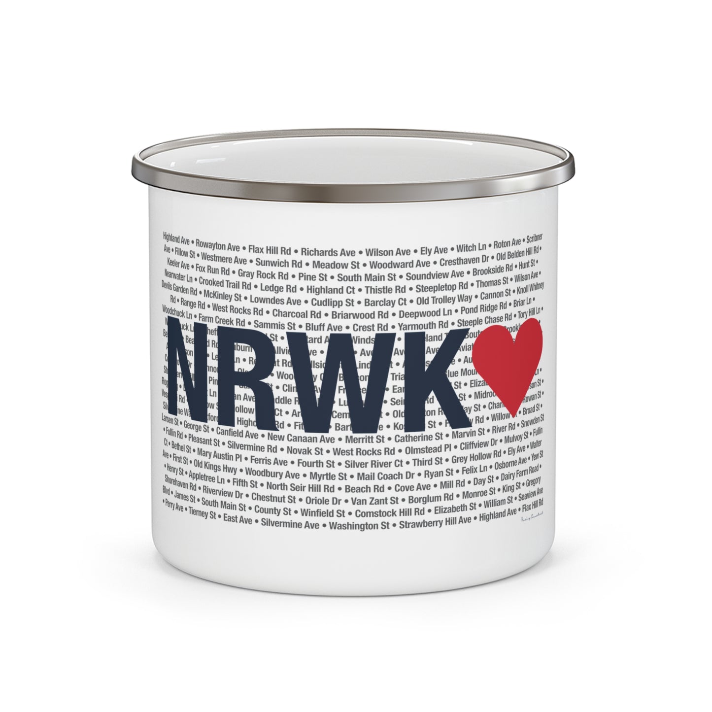 Norwalk Love Enamel Camping Mug