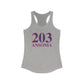 203 Ansonia Red White & Blue Women's Ideal Racerback Tank Top