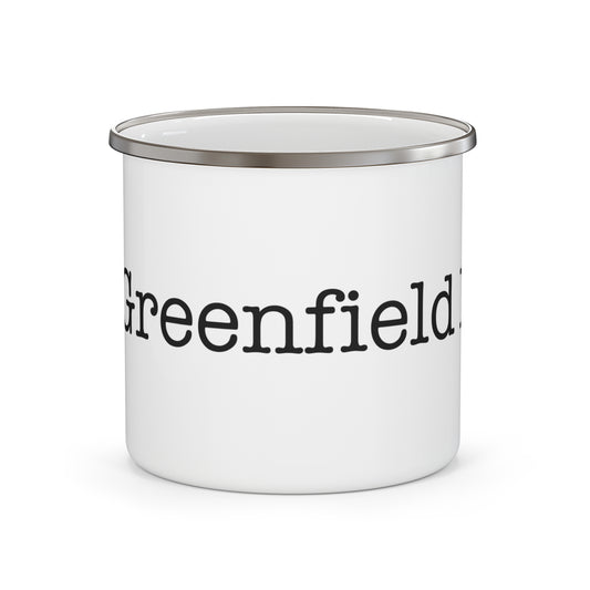 I Heart Greenfield Hill. Enamel Camping Mug