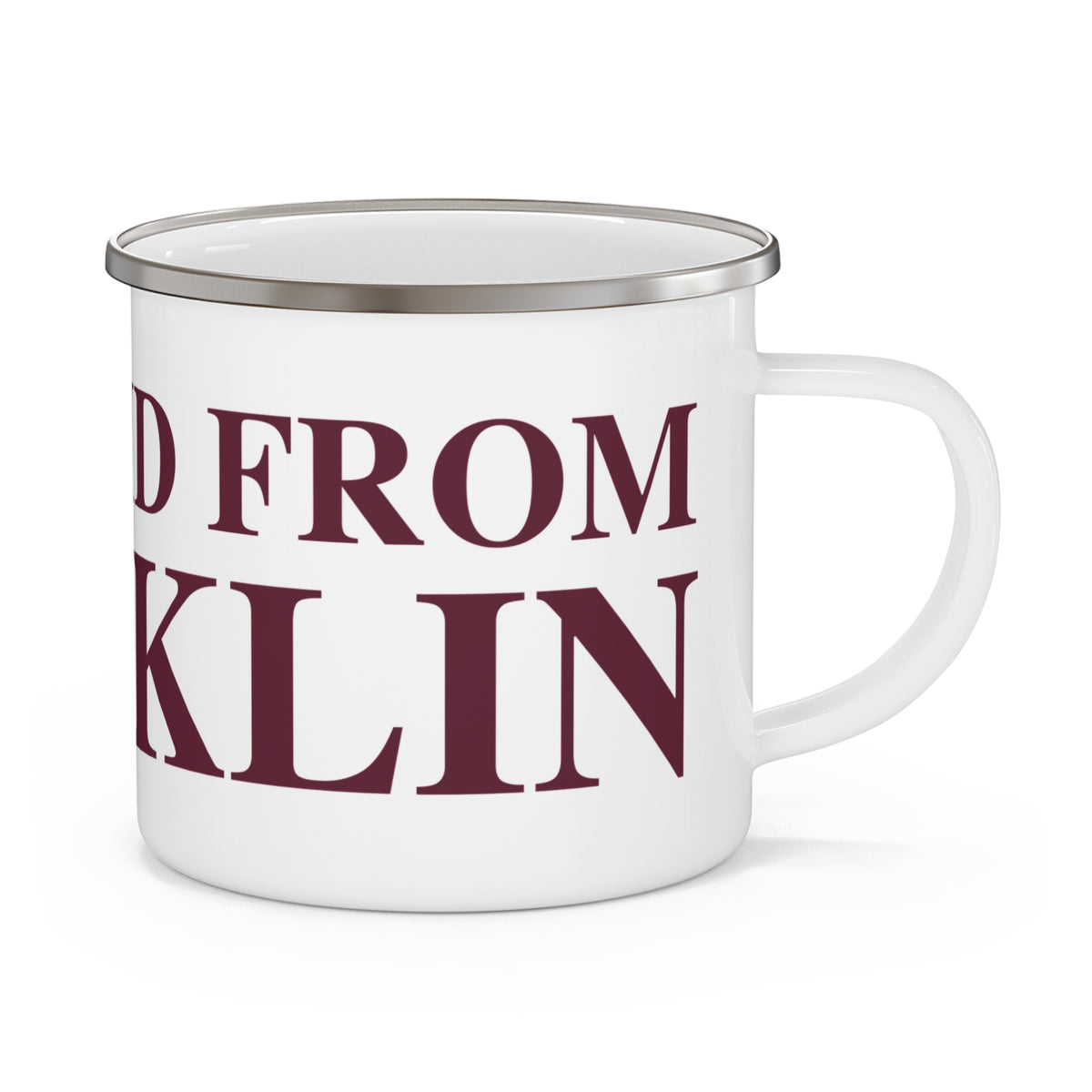 Just a kid from Franklin Enamel Camping Mug