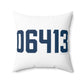 06413 Clinton Connecticut Zip Code Spun Polyester Square Pillow