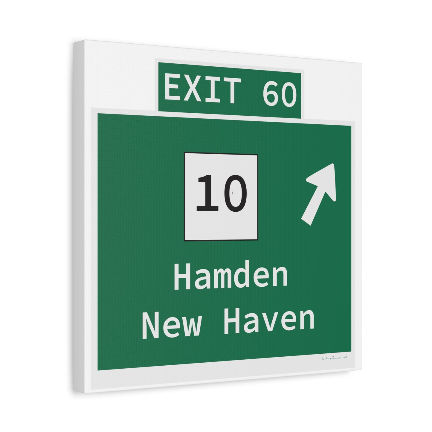 Vintage WCP Exit 60 Sign Matte Canvas, Stretched, 1.25"