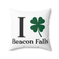 I Clover Beacon Falls Spun Polyester Square Pillow