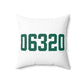 06320 New London Connecticut Zip Code Spun Polyester Square Pillow