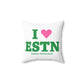 I Heart ESTN Spun Polyester Square Pillow