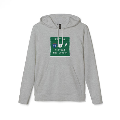 Vintage Merritt Parkway Exit 54 Sign adidas Unisex Fleece Hoodie