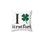 I Clover Stratford Spun Polyester Square Pillow