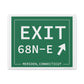 Vintage Exit 68N-E WCP Sign Matte Canvas, Stretched, 1.25"