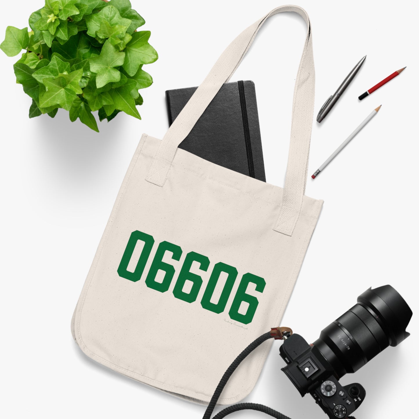 06606 Bridgeport Connecticut Zip Code Organic Canvas Tote Bag