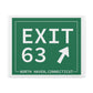Vintage Exit 63 WCP Sign Matte Canvas, Stretched, 1.25"