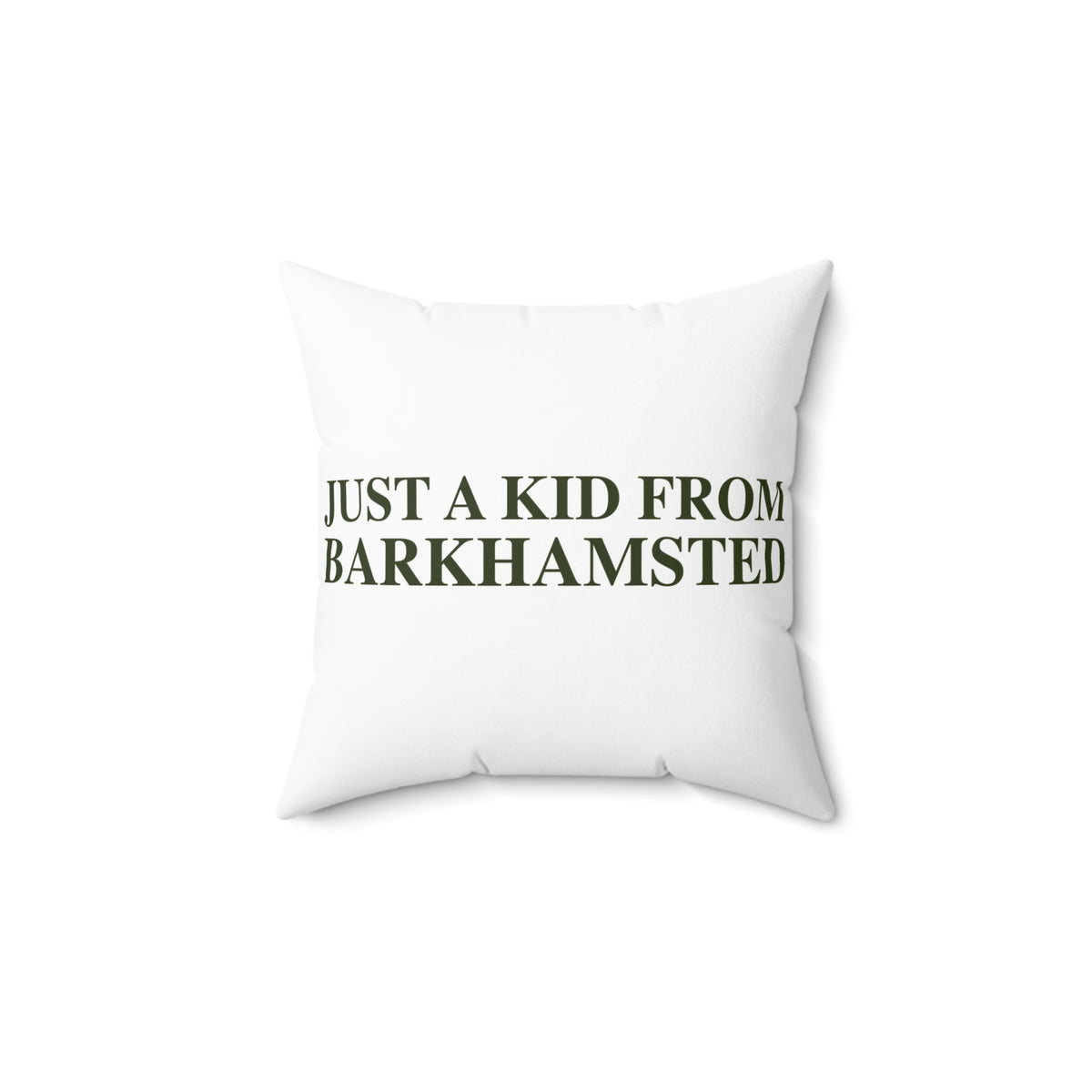 Just a kid from Barkhamsted Polyester Square Pillow