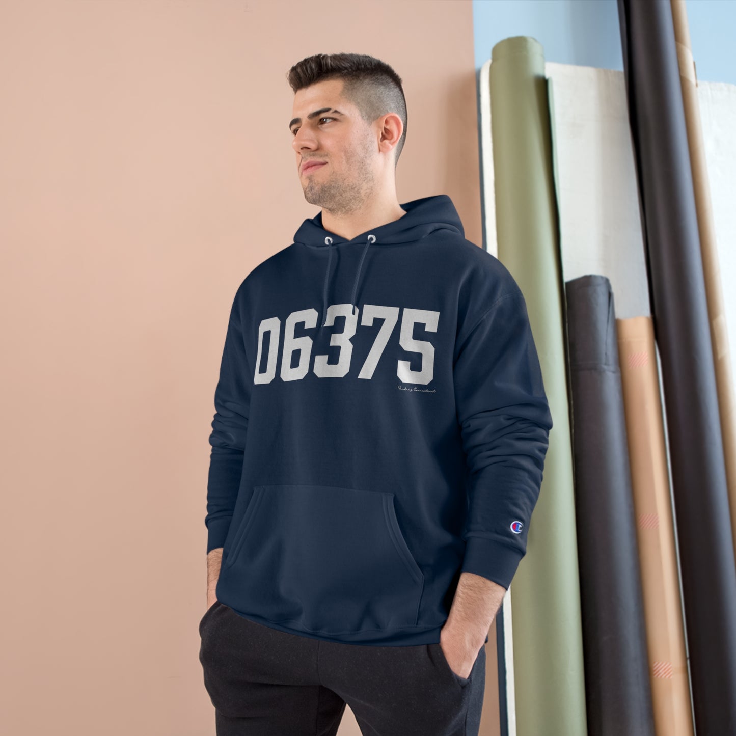 06375 - New London Connecticut Zip Code - Champion Hoodie