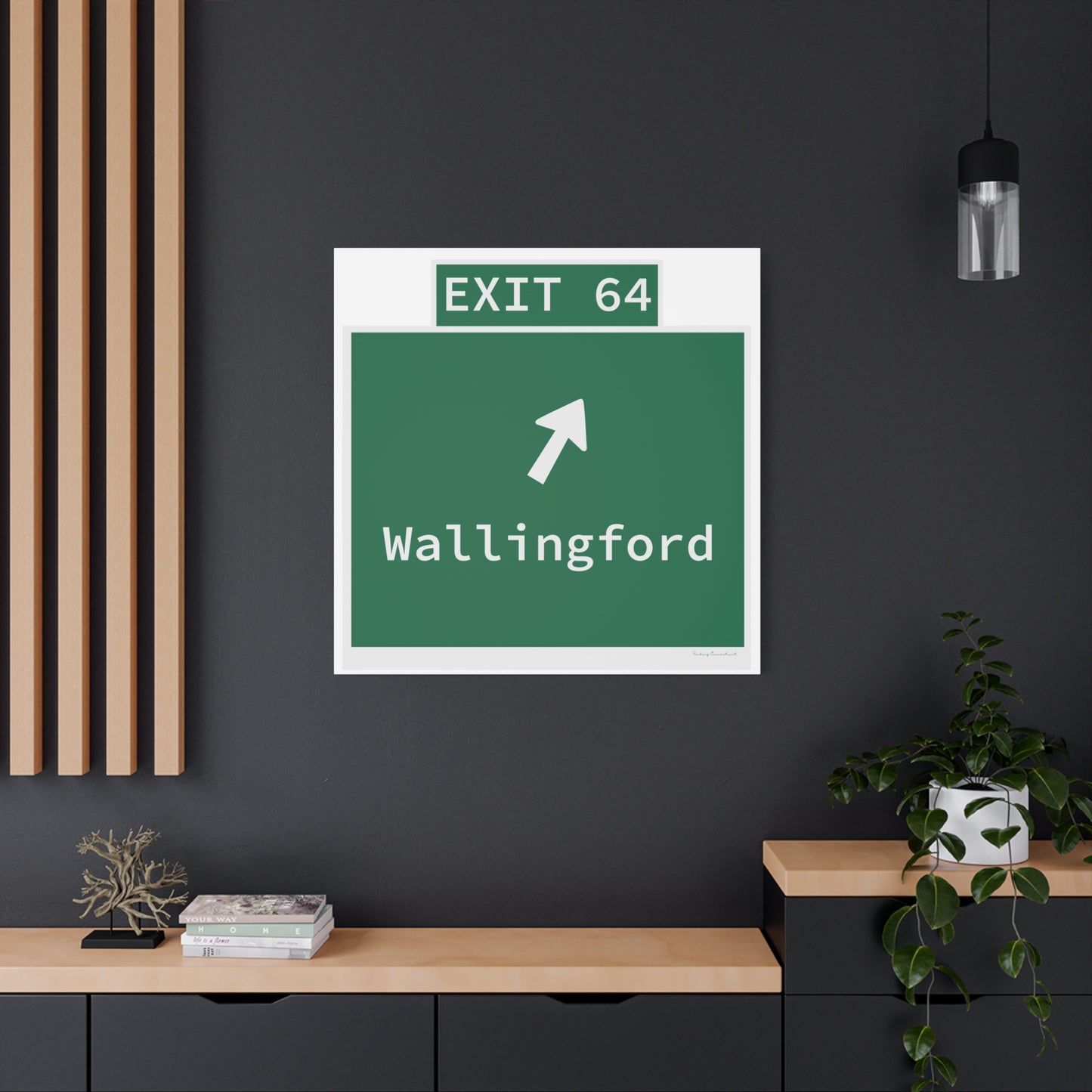 Vintage WCP Exit 64 Sign Matte Canvas, Stretched, 1.25"