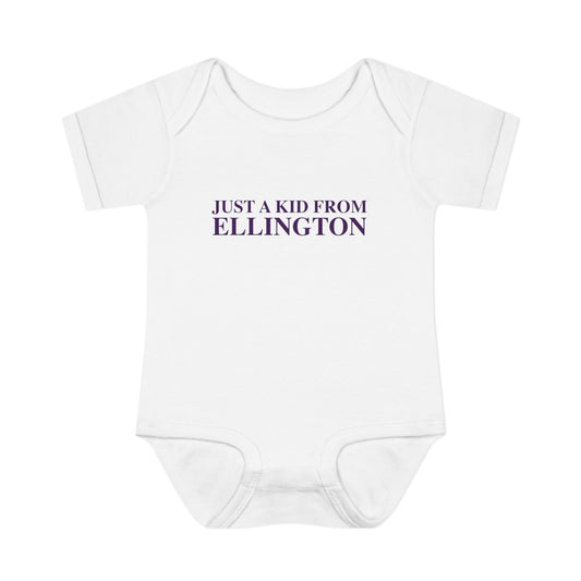 Just a kid from Ellington Infant Baby Rib Bodysuit