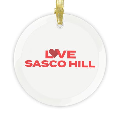 Love Sasco Hill  Glass Ornaments
