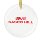 Love Sasco Hill  Glass Ornaments