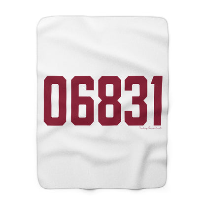 06831 - Greenwich Connecticut Zip Code Sherpa Fleece Blanket