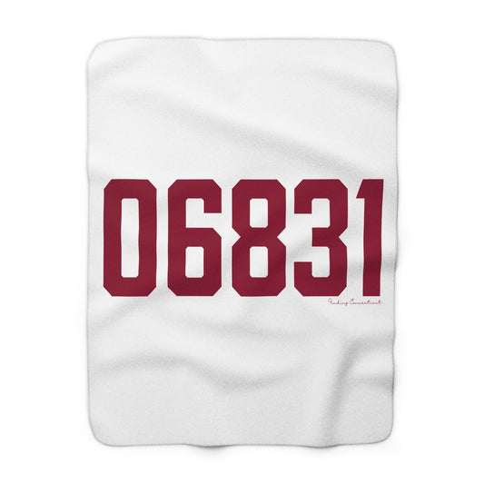 06831 - Greenwich Connecticut Zip Code Sherpa Fleece Blanket