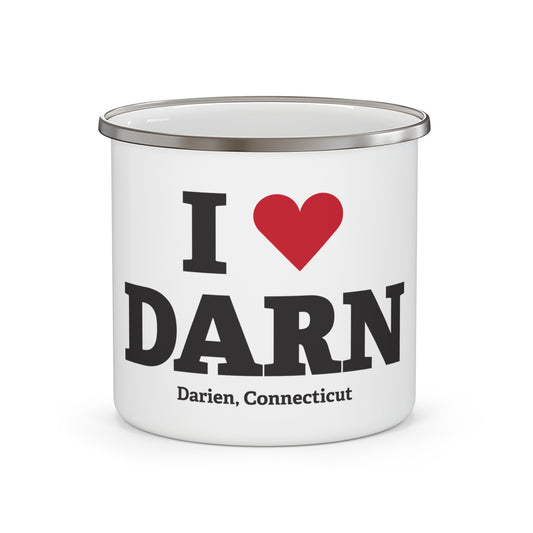 I Heart DARN Enamel Camping Mug