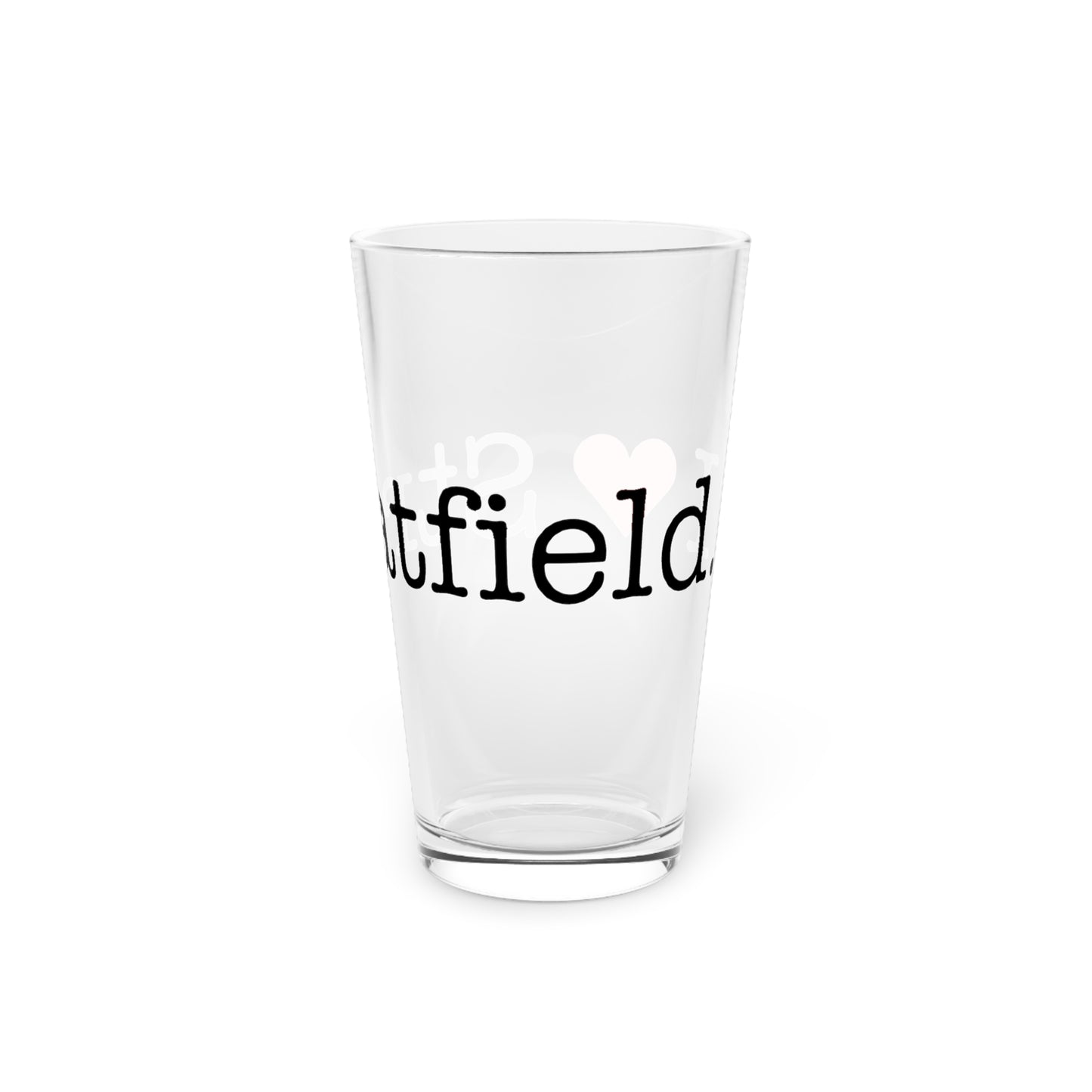 I Heart Stratfield. Pint Glass, 16oz