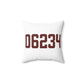 06234 Brooklyn Connecticut Zip Code Spun Polyester Square Pillow