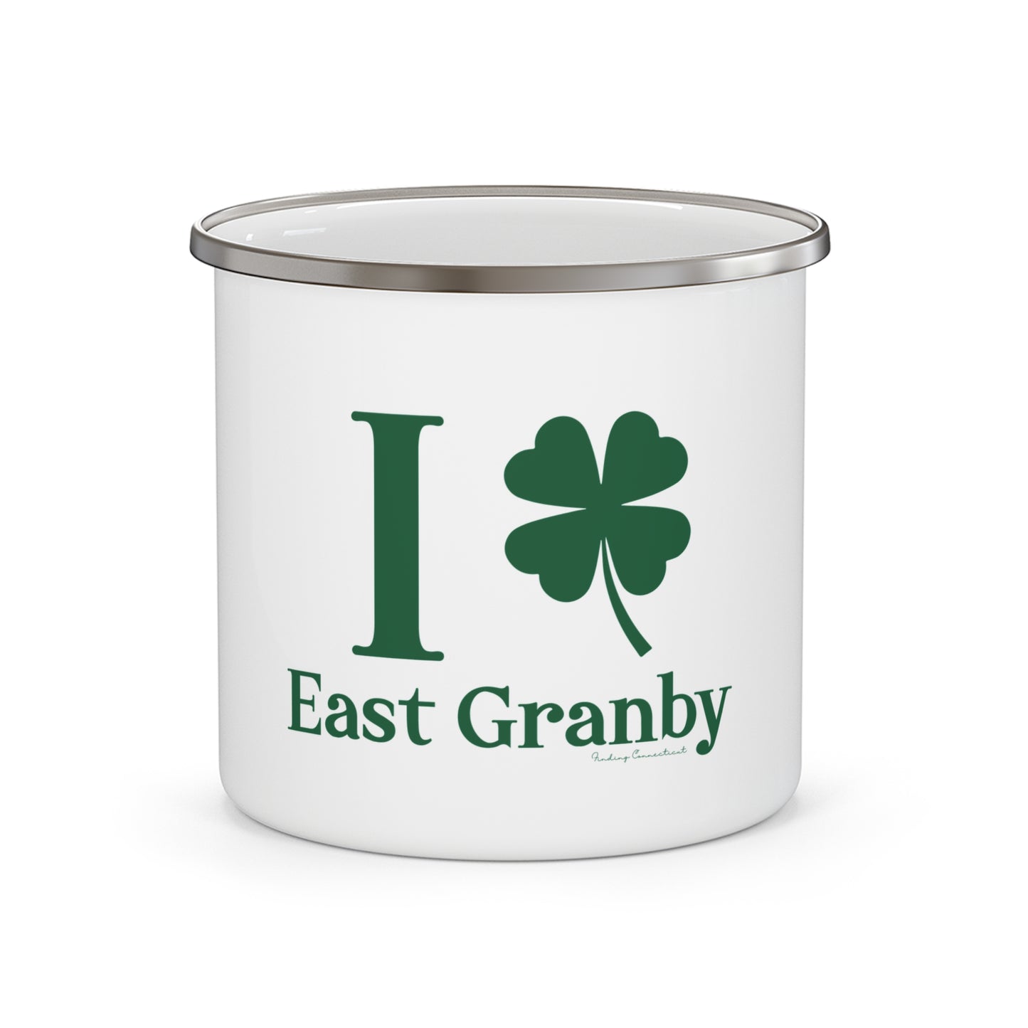 I Clover East Granby Enamel Camping Mug