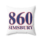 860 Simsbury Hill Red, White & Blue Spun Polyester Square Pillow