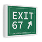 Vintage Exit 67 WCP Sign Matte Canvas, Stretched, 1.25"