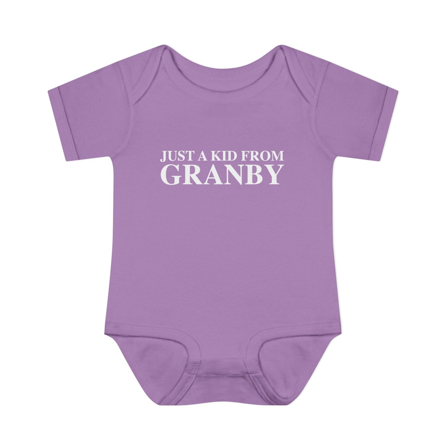 Just a kid from Granby Infant Baby Rib Bodysuit