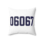 06067 Rocky Hill Connecticut Zip Code Polyester Square Pillow