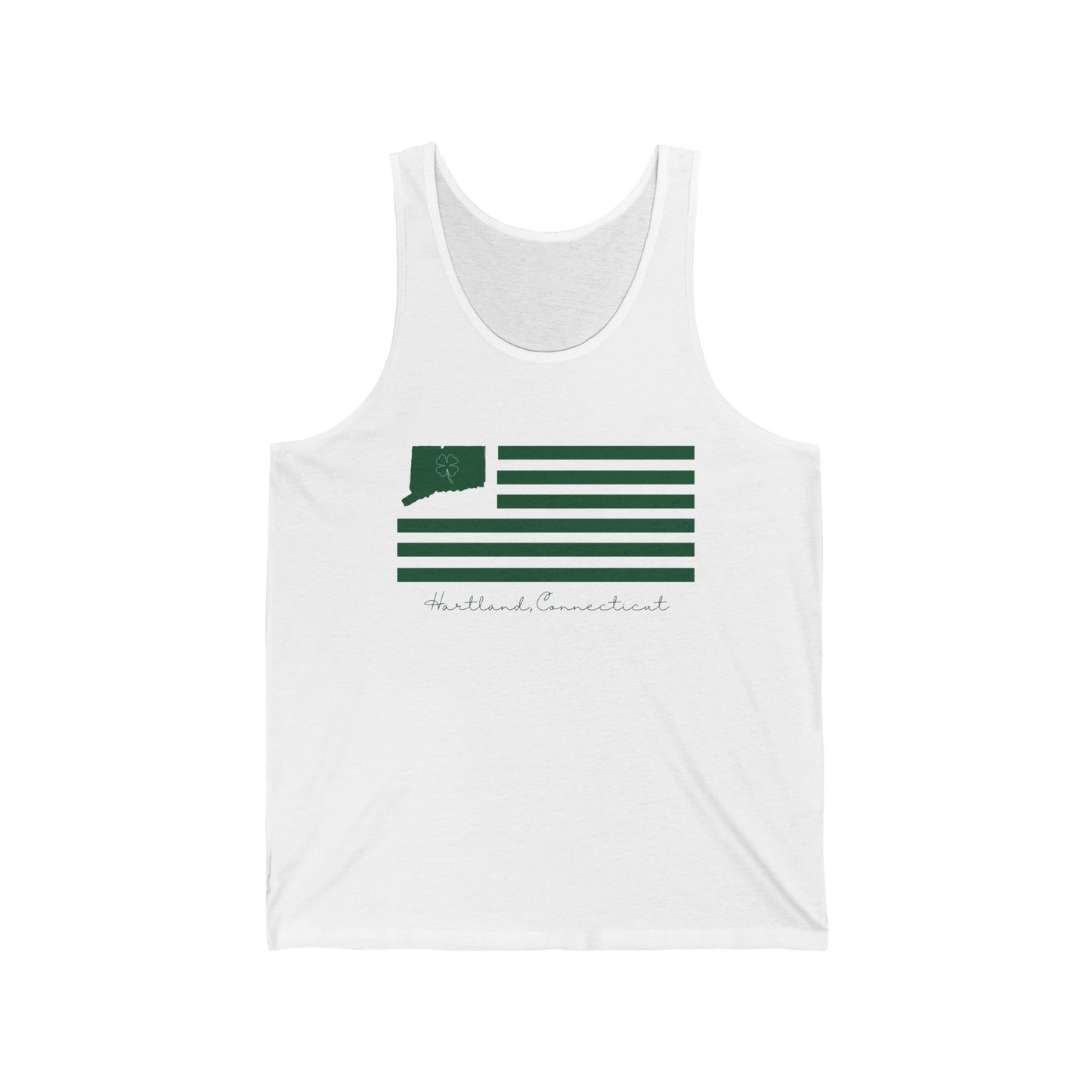 Hartland Connecticut St. Patrick’s Day Flag Unisex Jersey Tank Top