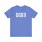 06811 Danbury CT Zip Code Unisex Jersey Short Sleeve T-Shirt