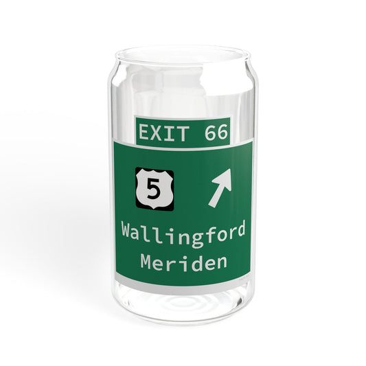 Vintage WCP Exit 66 Sign Sipper Glass, 16oz